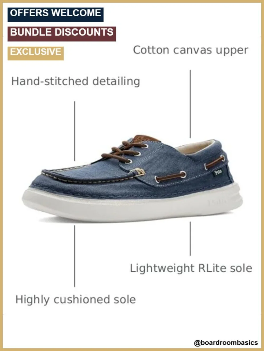 Ralph Lauren Men's Boat Shoes Canvas
